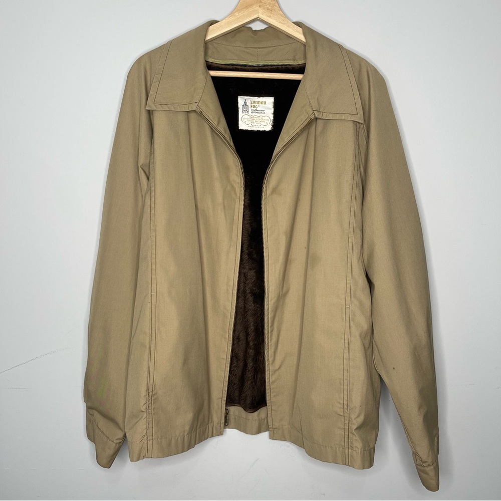 London Fog Vintage 70s Men’s Jacket with Removable Faux Fur Lining (46R)